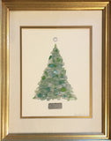 Turquoise Beach Sea Glass Tree Print Framed ~ Signed, Numbered 5/50