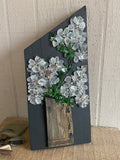 Beach Glass Flowers on Salvage Wood