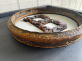Cleveland Browns ~ Rusty Metal & Beach Glass Art