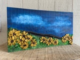 Sunflowers on Salvaged Wood