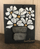 Stone Daisies on Salvage Wood