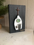 White Stone Chapel on Salvage Wood