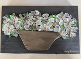 Beach Glass Flowers on Salvage Wood