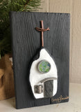White Stone Chapel on Salvage Wood