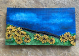 Sunflowers on Salvaged Wood