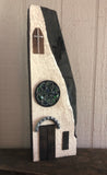 Funky White Chapel on Salvage Wood