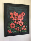 "Poppies" Original Stone & Glass Art