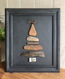 Driftwood and Metal Tree in Vintage Frame