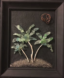 Beach Glass Palm Trees - Framed