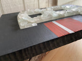 Cleveland Browns ~ White Beach Glass Art