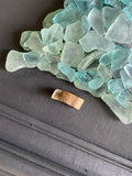 Teal Beach Glass Tree in Vintage Frame
