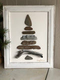 Driftwood and Metal Tree in Vintage Frame