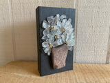 Beach Glass Flowers on Salvage Wood