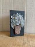 Beach Glass Flowers on Salvage Wood