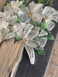 Beach Glass Daisies on Salvage Wood