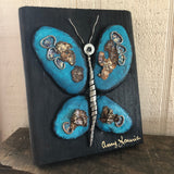 Stone Butterfly on Salvage Wood