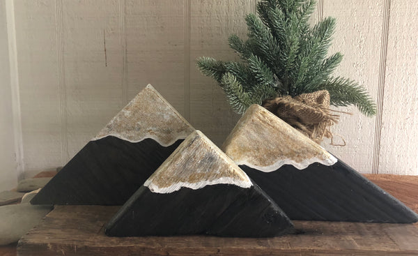 Driftwood Mountains on Salvage Wood