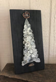 White Beach Glass Tree on Salvage Wood