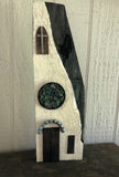 Funky White Chapel on Salvage Wood
