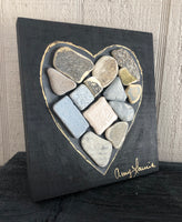 Ceramic Tile Heart on Salvage Wood
