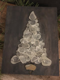 Chunky White Beach Glass Tree