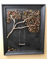 “Free Fall” Tree in Vintage Frame