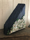 Beach Glass Daisies on Funky Shaped Salvage Wood