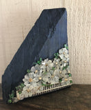 Beach Glass Daisies on Funky Shaped Salvage Wood
