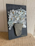 Beach Glass Flowers on Salvage Wood