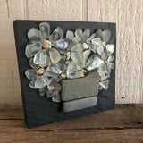 Small Beach Glass Daisies on Salvage Wood
