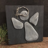 Stone & Metal Angel on Salvage Wood