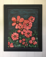 "Poppies" Original Stone & Glass Art