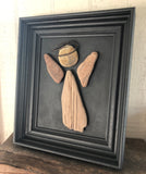 Driftwood Angel in 10x13 Vintage Frame