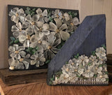 Beach Glass Daisies on Salvage Wood