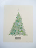 Turquoise Beach Sea Glass Tree Print Framed ~ Signed, Numbered 5/50