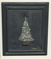 ORIGINAL White Beach Sea Glass Tree, Framed